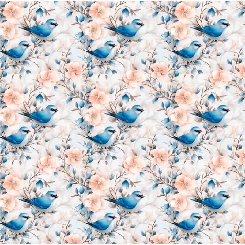 AB26 - TRICOL. WR PÁSSAROS - 100% ALGODÃO - A0710/001D AB26 - TRICOL. WR PÁSSAROS - 100% ALGODÃO - A0710/001D