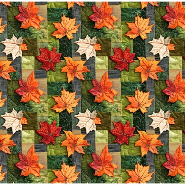 AB26 - TRICOL. HA FOLHAS DE OUTONO - 100% ALGODÃO - 06859/001D