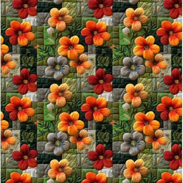 AB26 - TRICOL. HA FLORES - 100% ALGODÃO - 06888/001D