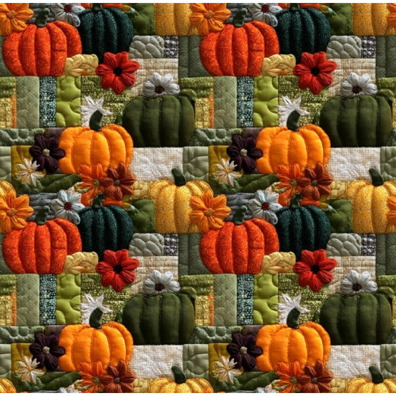 AB26 - TRICOL. HA ABÓBORAS E FLORES - 100% ALGODÃO - 07194/001D AB26 - TRICOL. HA ABÓBORAS E FLORES - 100% ALGODÃO - 07194/001D