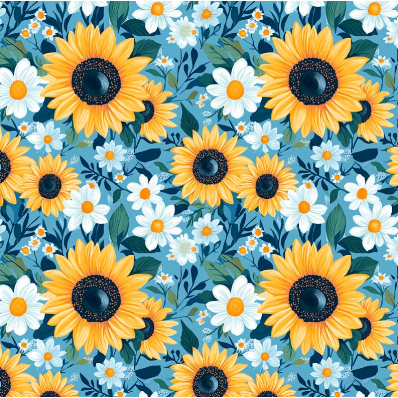 AB26 - TRICOL. SUNFLOWER AZUL CLARO - 100% ALGODÃO - 05376/001D AB26 - TRICOL. SUNFLOWER AZUL CLARO - 100% ALGODÃO - 05376/001D