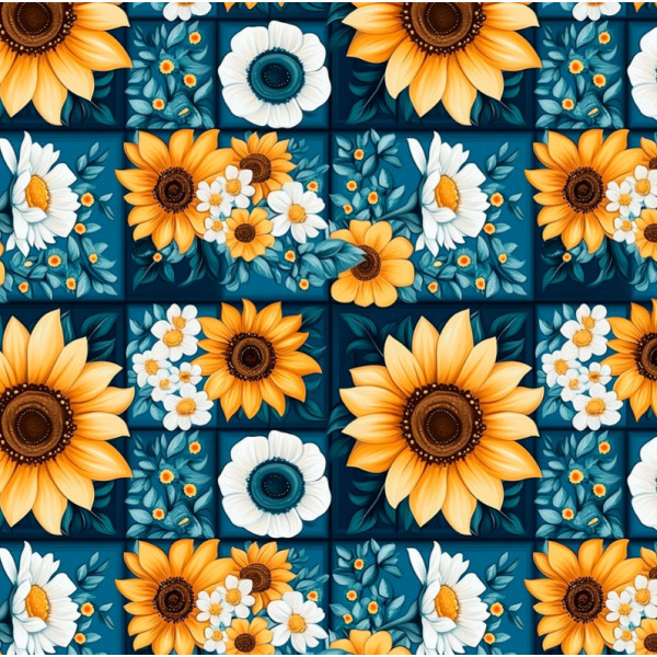 AB26 - TRICOL. SUNFLOWER QUADRADO G - 100% ALGODÃO - 05378/001D