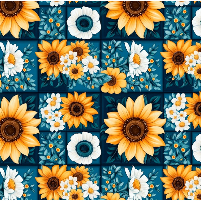 AB26 - TRICOL. SUNFLOWER QUADRADO G - 100% ALGODÃO - 05378/001D AB26 - TRICOL. SUNFLOWER QUADRADO G - 100% ALGODÃO - 05378/001D