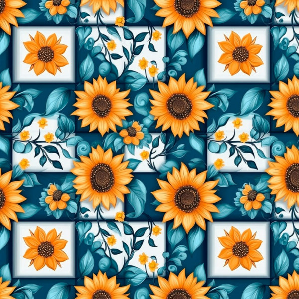 AB26 - TRICOL. SUNFLOWER PATCH - 100% ALGODÃO - 05379/001D