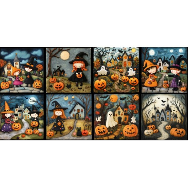 TRICOLINE 100% ALGODÃO - HALLOWEEN 25 - HALL PAINEL HALLOWEEN