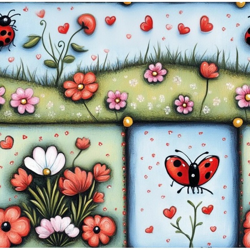 AG25 - TRICOL. JOANINHAS QUADRADOS 100% ALGODÃO DIGITAL - 96554/001D