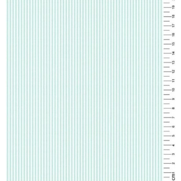 TRICOLINE FIO TINTO LISTRADO 1,5 MM VERDE AGUÁ - 100% ALGODÃO