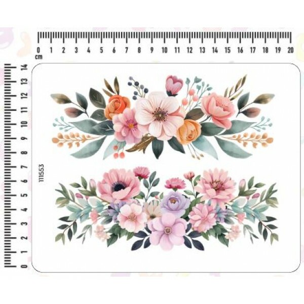 ESTAMPA FÁCIL - 20CM  X  14CM - FLOWER 1