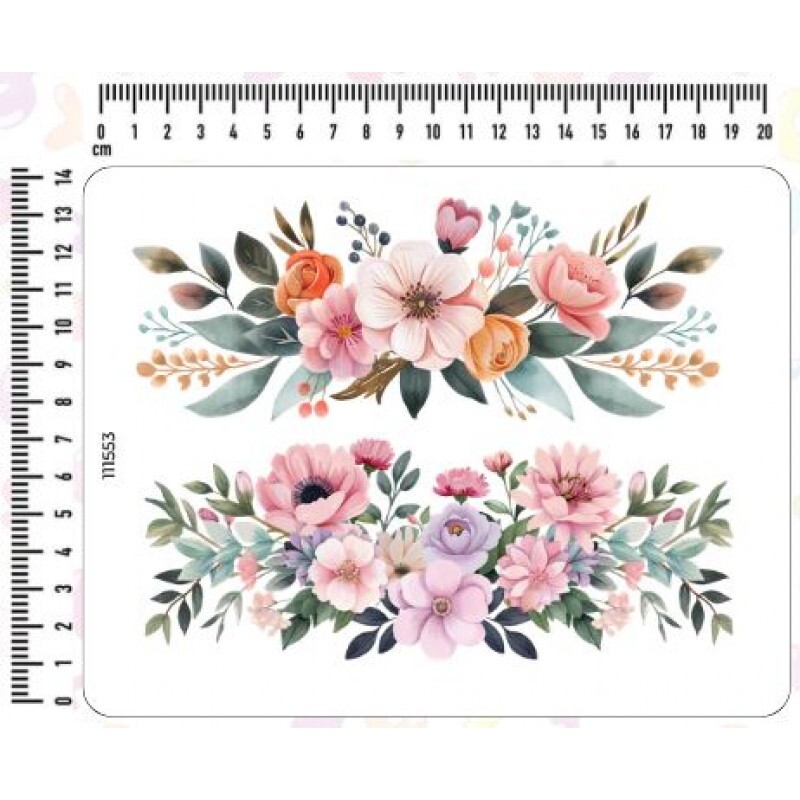 ESTAMPA FÁCIL - 20CM  X  14CM - FLOWER 1