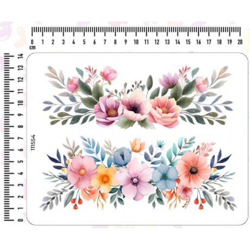 ESTAMPA FÁCIL - 20CM  X  14CM - FLOWER 2