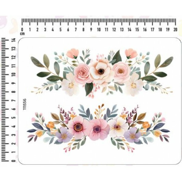 ESTAMPA FÁCIL - 20CM  X  14CM - FLOWER 4