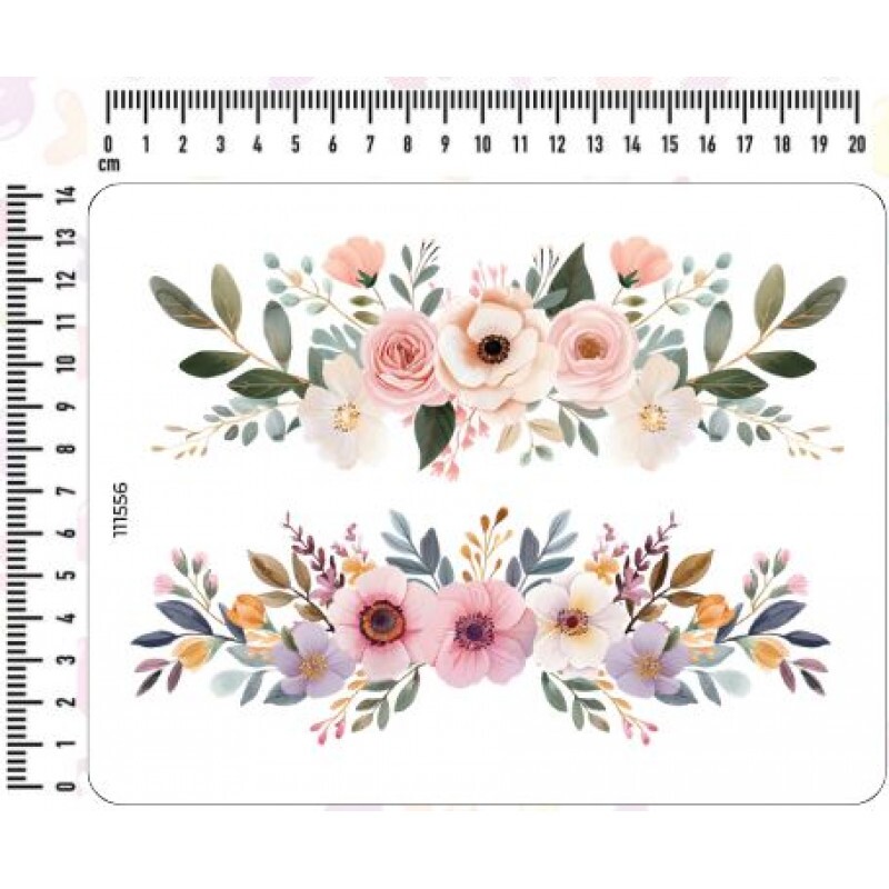 ESTAMPA FÁCIL - 20CM  X  14CM - FLOWER 4