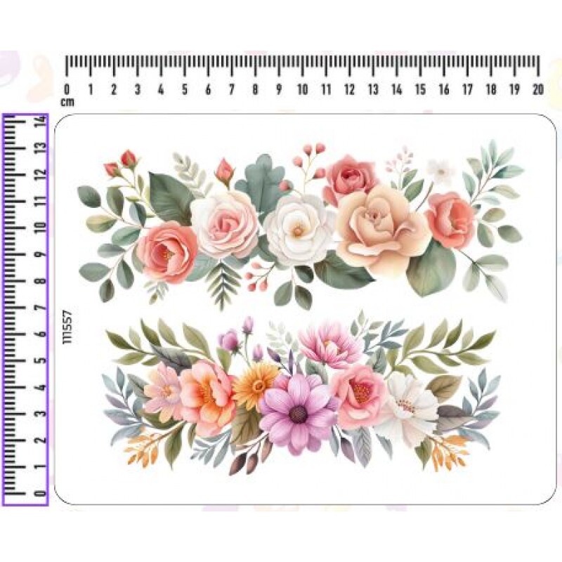 ESTAMPA FÁCIL - 20CM  X  14CM - FLOWER 5