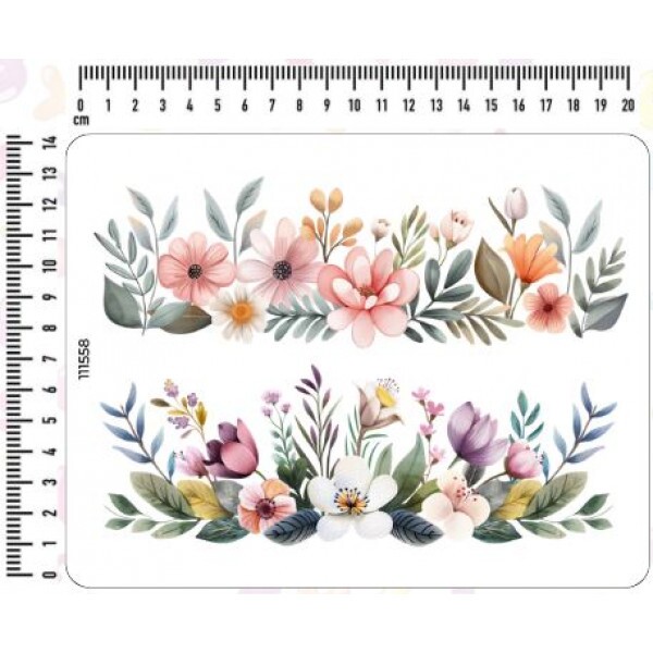 ESTAMPA FÁCIL - 20CM  X  14CM - FLOWER 6