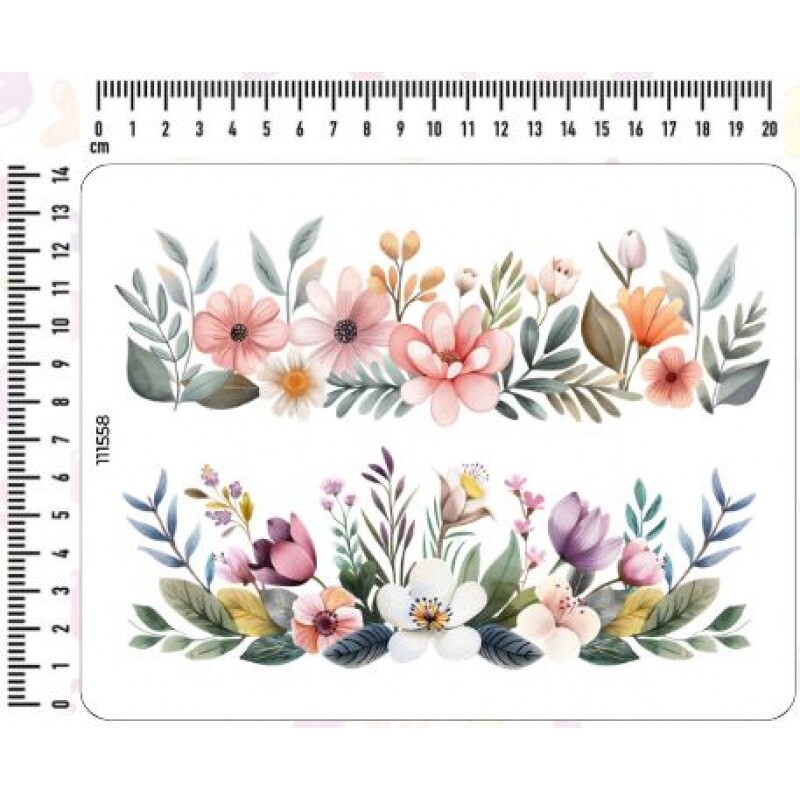 ESTAMPA FÁCIL - 20CM  X  14CM - FLOWER 6