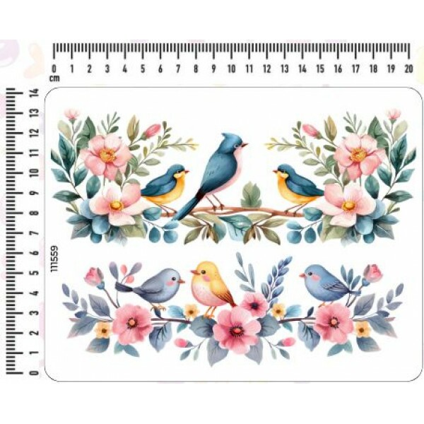 ESTAMPA FÁCIL - 20CM  X  14CM - BIRD 1