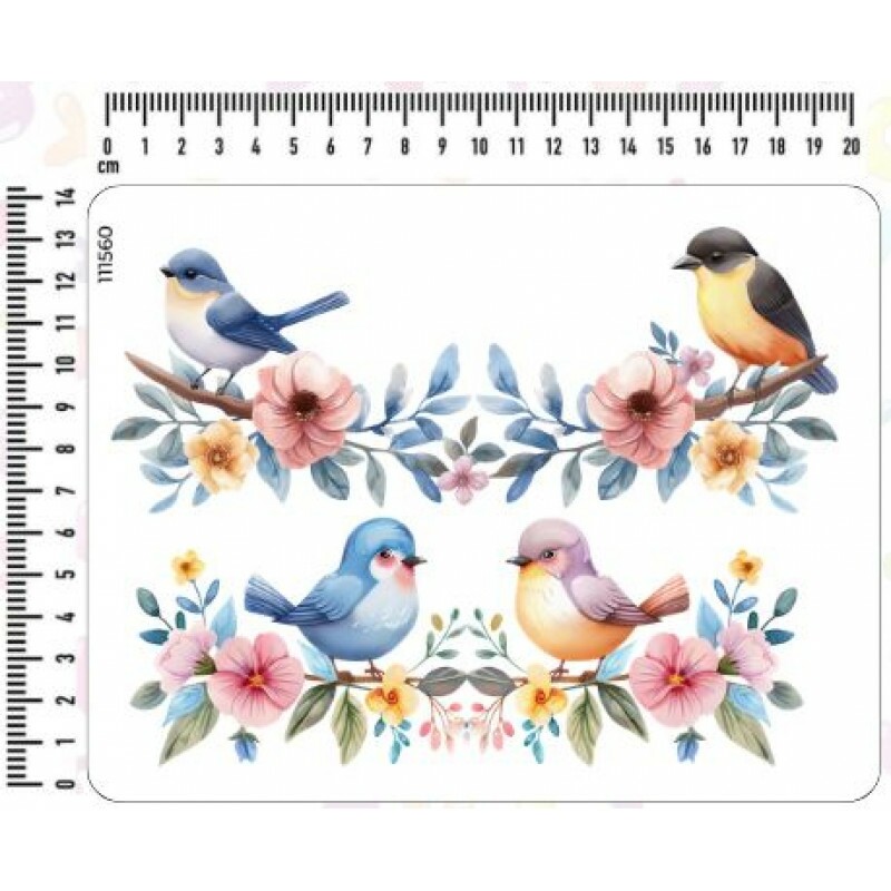 ESTAMPA FÁCIL - 20CM  X  14CM - BIRD 2
