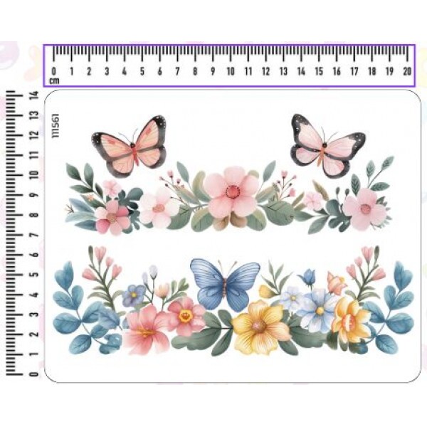 ESTAMPA FÁCIL - 20CM  X  14CM - BUTTERFLY 1