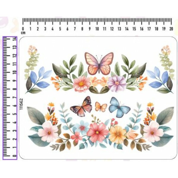 ESTAMPA FÁCIL - 20CM  X  14CM - BUTTERFLY 2