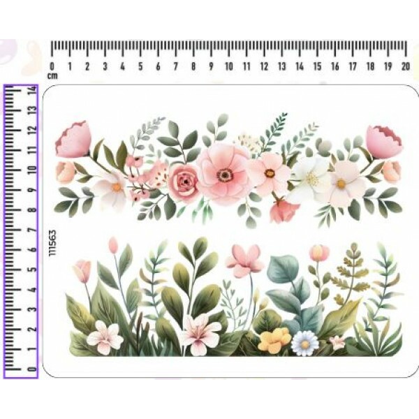 ESTAMPA FÁCIL - 20CM  X  14CM - FLOWER 7