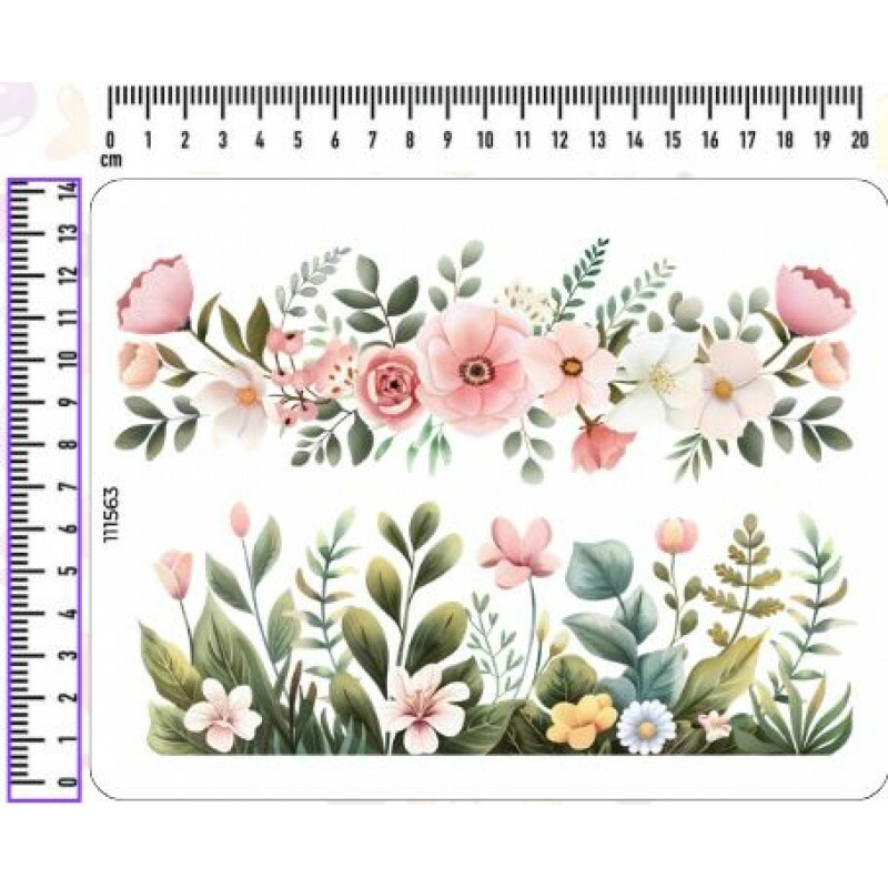 ESTAMPA FÁCIL - 20CM  X  14CM - FLOWER 7