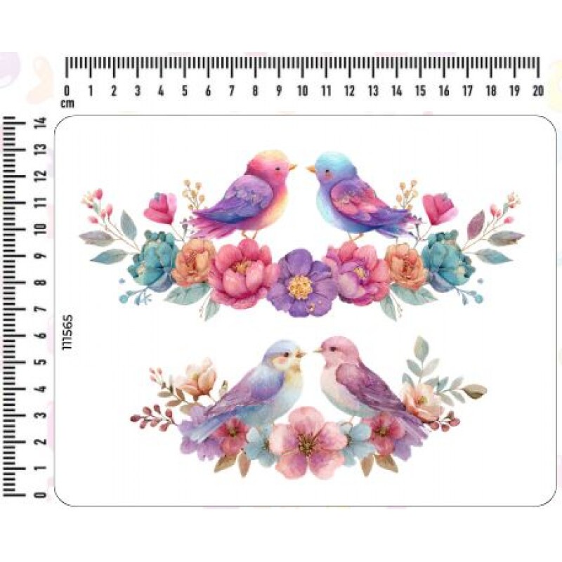 ESTAMPA FÁCIL - 20CM  X  14CM - BIRD 3