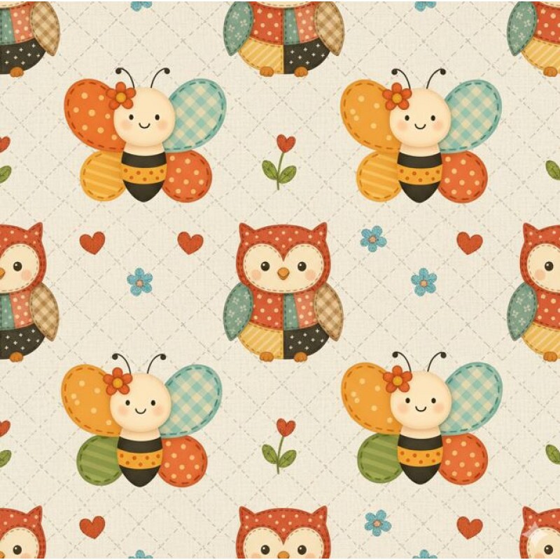 AG26 - TRICOL. GARDEN BUTTERFLIES - 100%ALGODÃO - A2406/001D