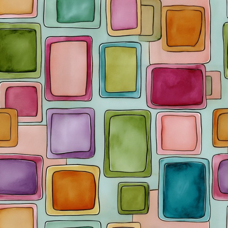 INFL26 - TRICOL. VIV QUADRADOS - 100% ALGODÃO - A2771/001D - E15987