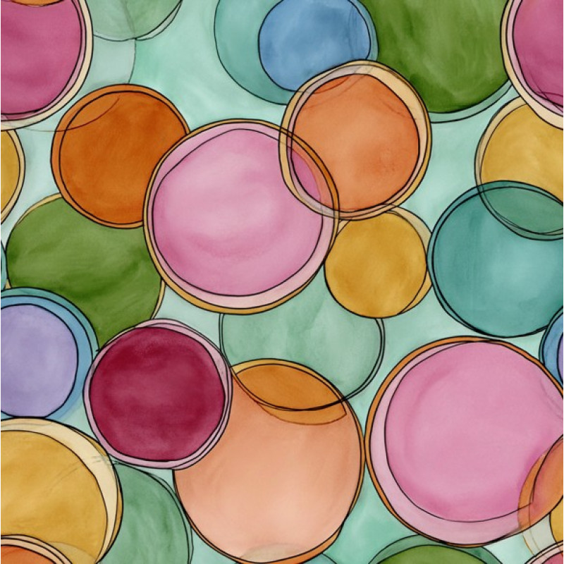 INFL26 - TRICOL. VIV CÍRCULOS - 100% ALGODÃO - A2770/001D - E15986