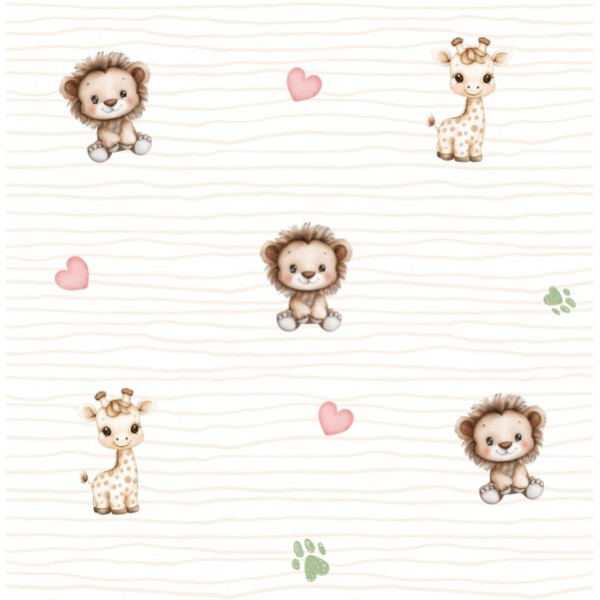 FRALDA DIGITAL EST. SAFARI DOS SONHOS - DESENHO 2 - 100% ALGODÃO - 75CM - 00651/001D