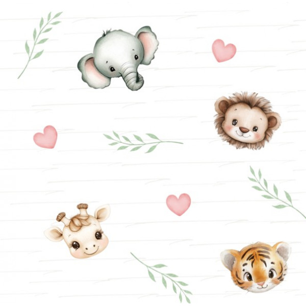 FRALDA DIGITAL EST. SAFARI DOS SONHOS - DESENHO 1 - 100% ALGODÃO - 75CM - 00650/002D