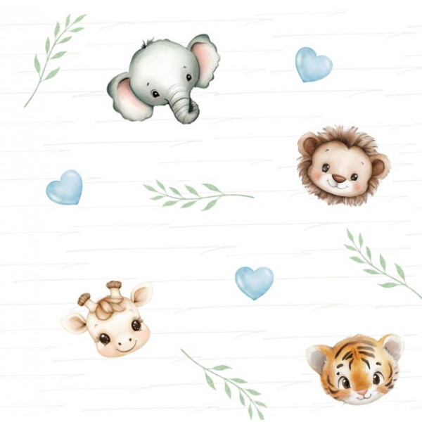 FRALDA DIGITAL EST. SAFARI DOS SONHOS - DESENHO 4 - 100% ALGODÃO - 75CM - 00653/002D