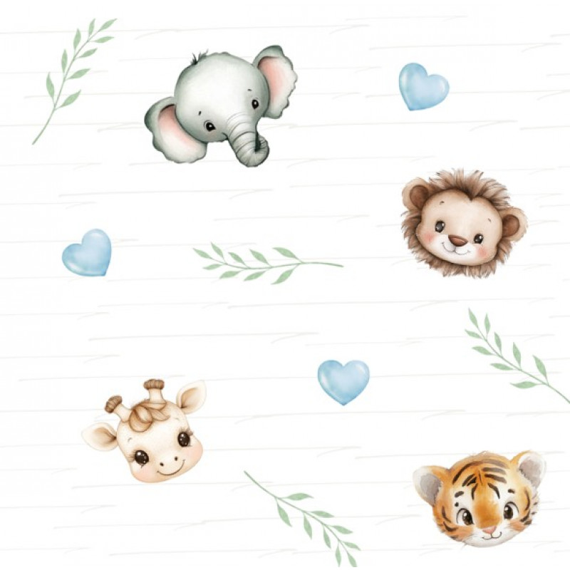 FRALDA DIGITAL EST. SAFARI DOS SONHOS - DESENHO 4 - 100% ALGODÃO - 75CM - 00653/002D