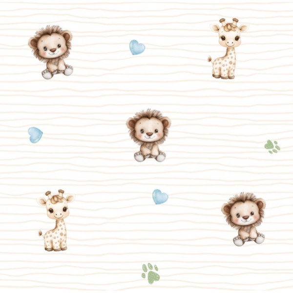 FRALDA DIGITAL EST. SAFARI DOS SONHOS - DESENHO 5 - 100% ALGODÃO - 75CM - 00654/001D