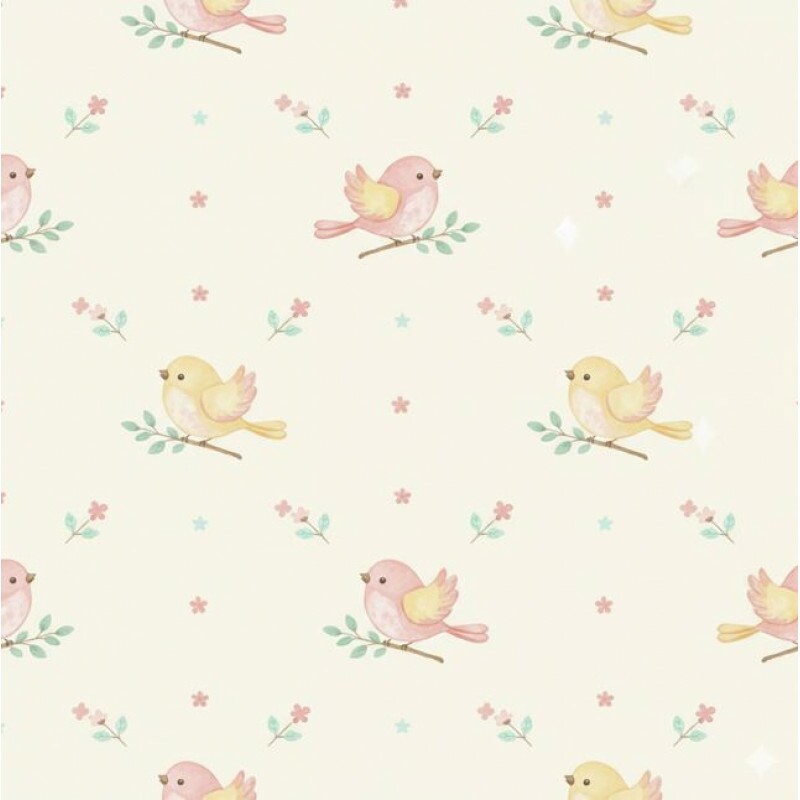 JL26 - TRICOL. BG PASSARINHOS - 100% ALGODÃO - A3631/001D