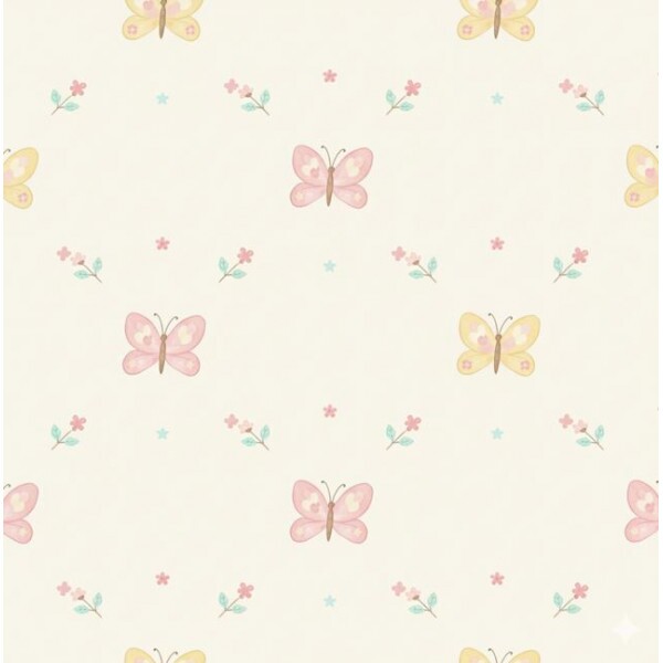 JL26 - TRICOL. BG BORBOLETAS - 100% ALGODÃO - A3632/001D