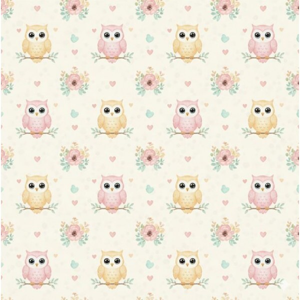 JL26 - TRICOL. BG CORUJAS - 100% ALGODÃO - A3633/001D