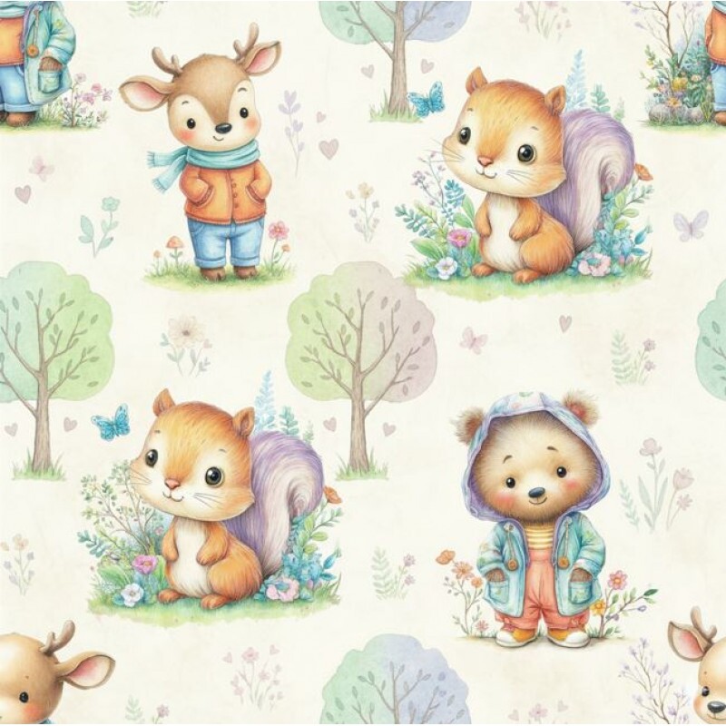 JL26 - TRICOL. FM ANIMAIS E FLORESTA - 100% ALGODÃO - A2200/001D