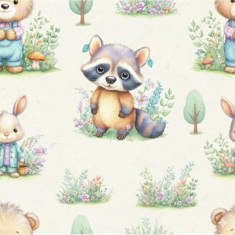 JL26 - TRICOL. FM AMIGOS DO GUAXINIM - 100% ALGODÃO - A2204/001D