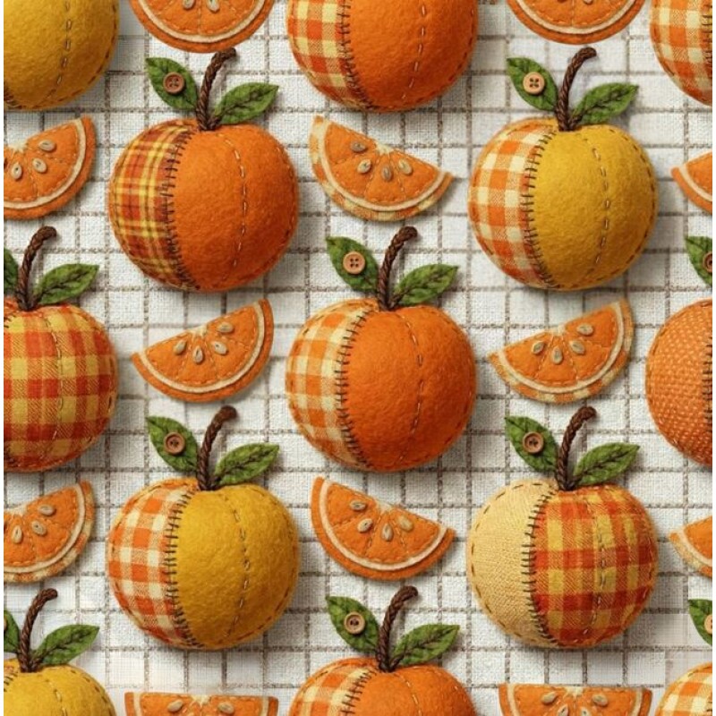 JL26 - TRICOL. FP LARANJAS - 100% ALGODÃO - A3258/001D