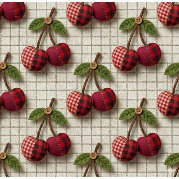 JL26 - TRICOL. FP CEREJAS  - 100% ALGODÃO - A3259/001D