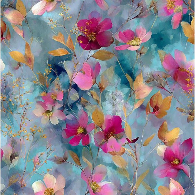 JL26 - TRICOL. JN FLORES SILVESTRES - 100% ALGODÃO - A3177/001D