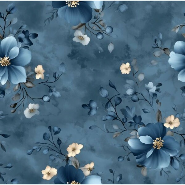 JL26 - TRICOL. MI FLORZINHAS BRANCAS - 100% ALGODÃO - A3238/001D