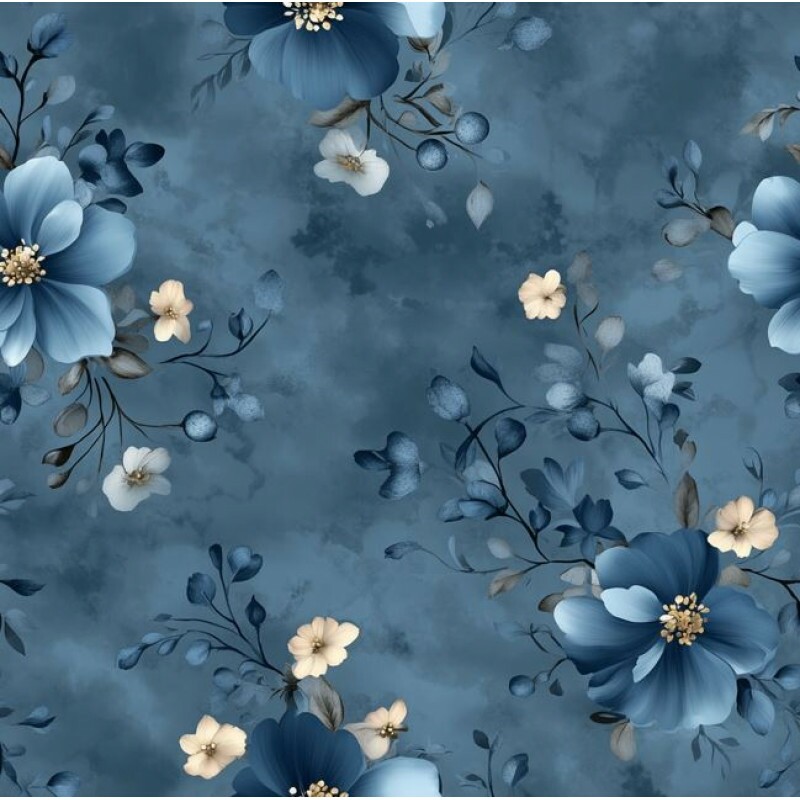 JL26 - TRICOL. MI FLORZINHAS BRANCAS - 100% ALGODÃO - A3238/001D