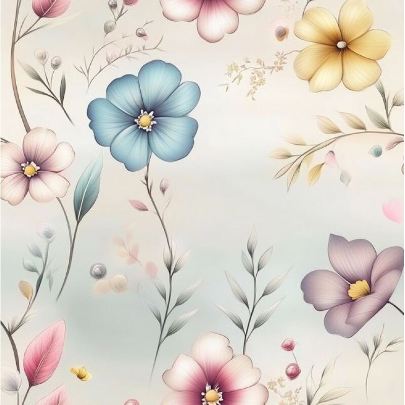 JL26 - TRICOL. PA FLORZINHAS - 100% ALGODÃO - A3400/001D