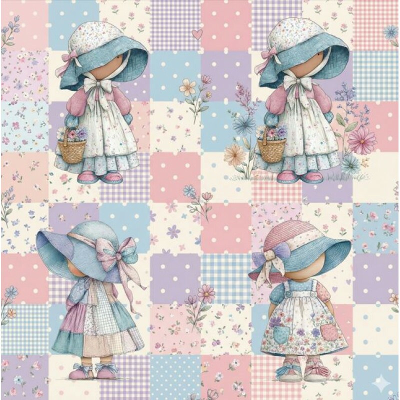 JL26 - TRICOL. SB BONECAS E PATCH  - 100% ALGODÃO - A3217/001D