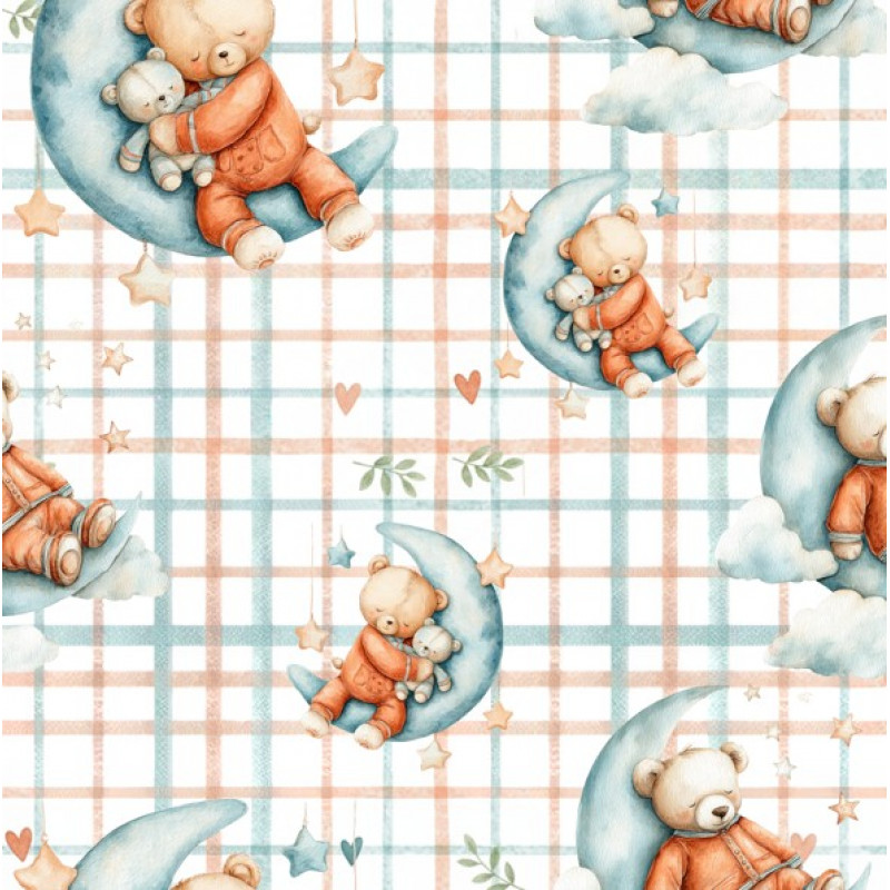 JN26 - TRICOL. BB URSINHOS NA NUVEM - 100% ALGODÃO - A2191/001D