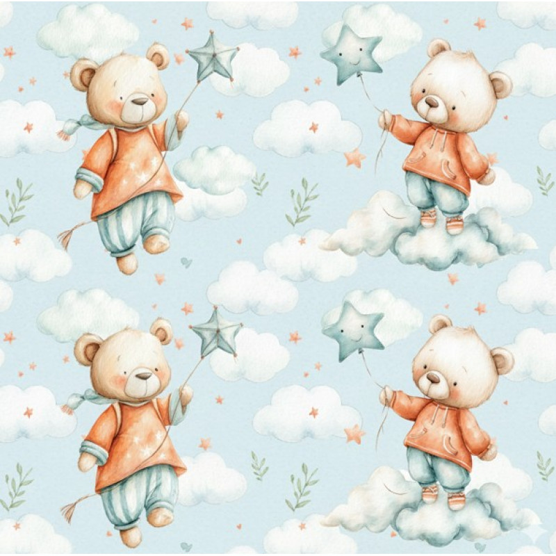 JN26 - TRICOL. BB URSINHOS COM ESTRELA - 100% ALGODÃO - A2193/001D