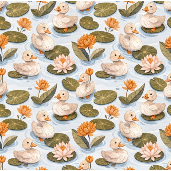 JN26 - TRICOL. PATINHOS NA FOLHA - 100% ALGODÃO - A3140/001D