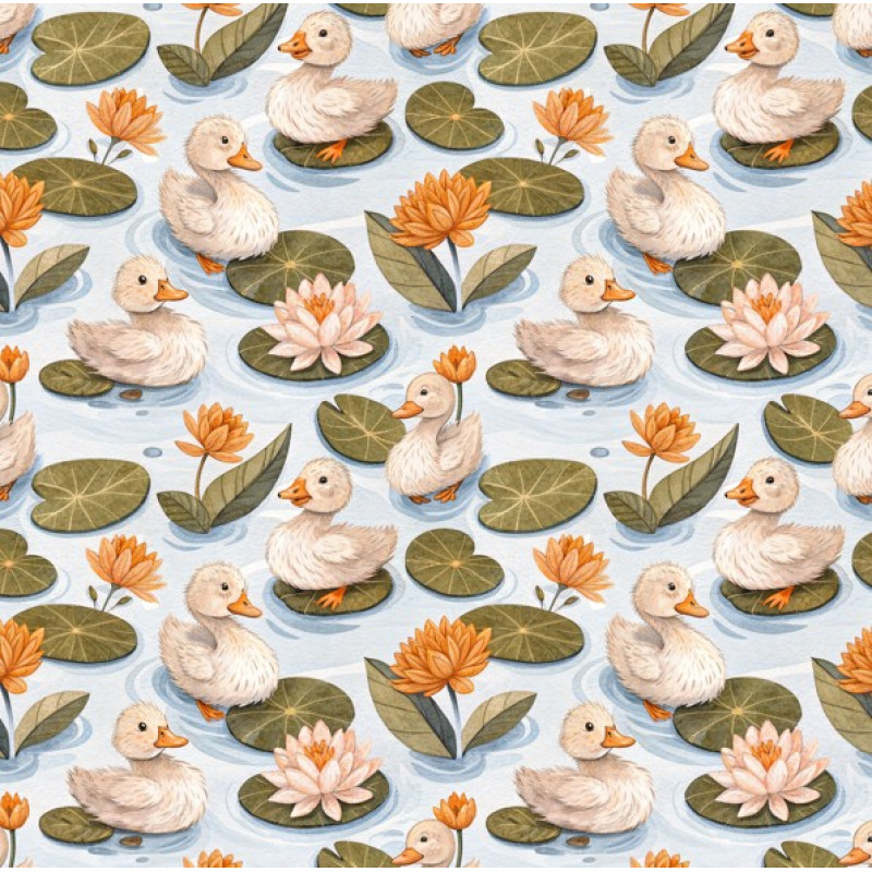 JN26 - TRICOL. PATINHOS NA FOLHA - 100% ALGODÃO - A3140/001D